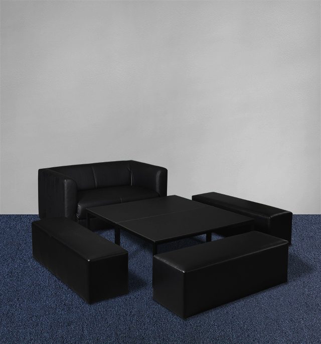Lounge-Set K schwarz
