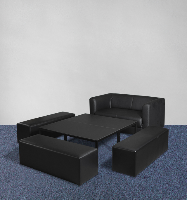 Lounge Set Komfort schwarz